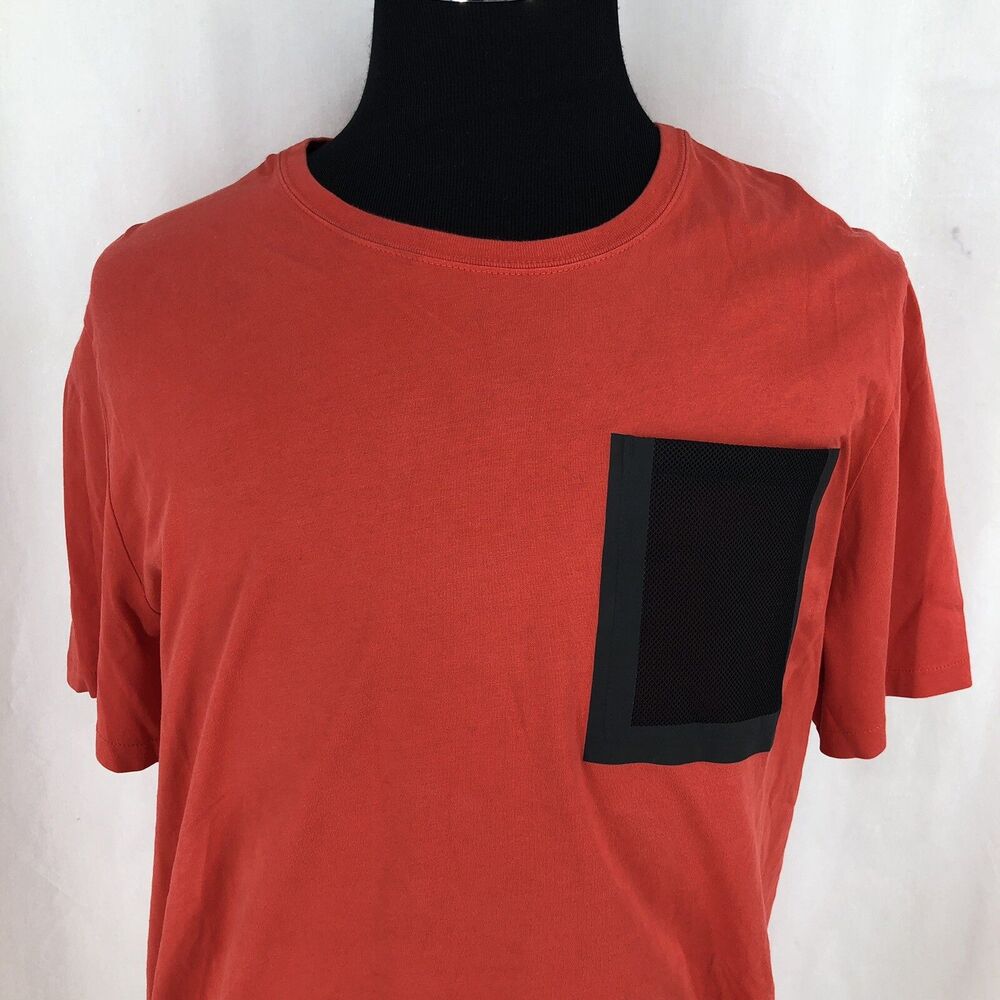 Nike Tech Hypermesh Orange Red Short Sleeve Pocket T-Shirt 776675-696 XXL